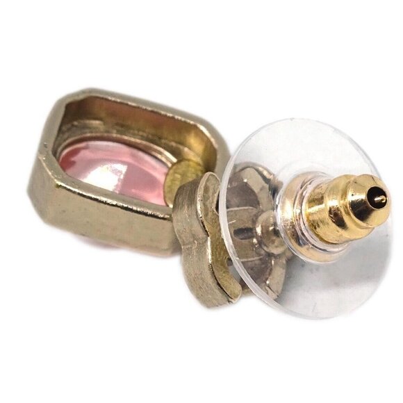 Chanel CC Dangle Piercing Earrings Gold Stone 07A 124937 - Picture 3 of 8